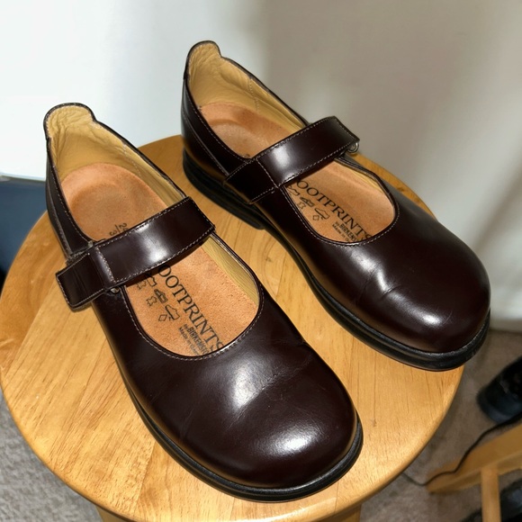 Footprints by Birkenstock Mary Jane 37 Brown Leather Excellent Condition - Picture 1 of 5